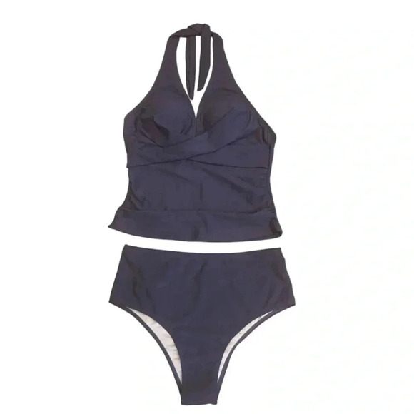 NWT 2pc Women’s Halter Tankini Swimsuit - Picture 5 of 7